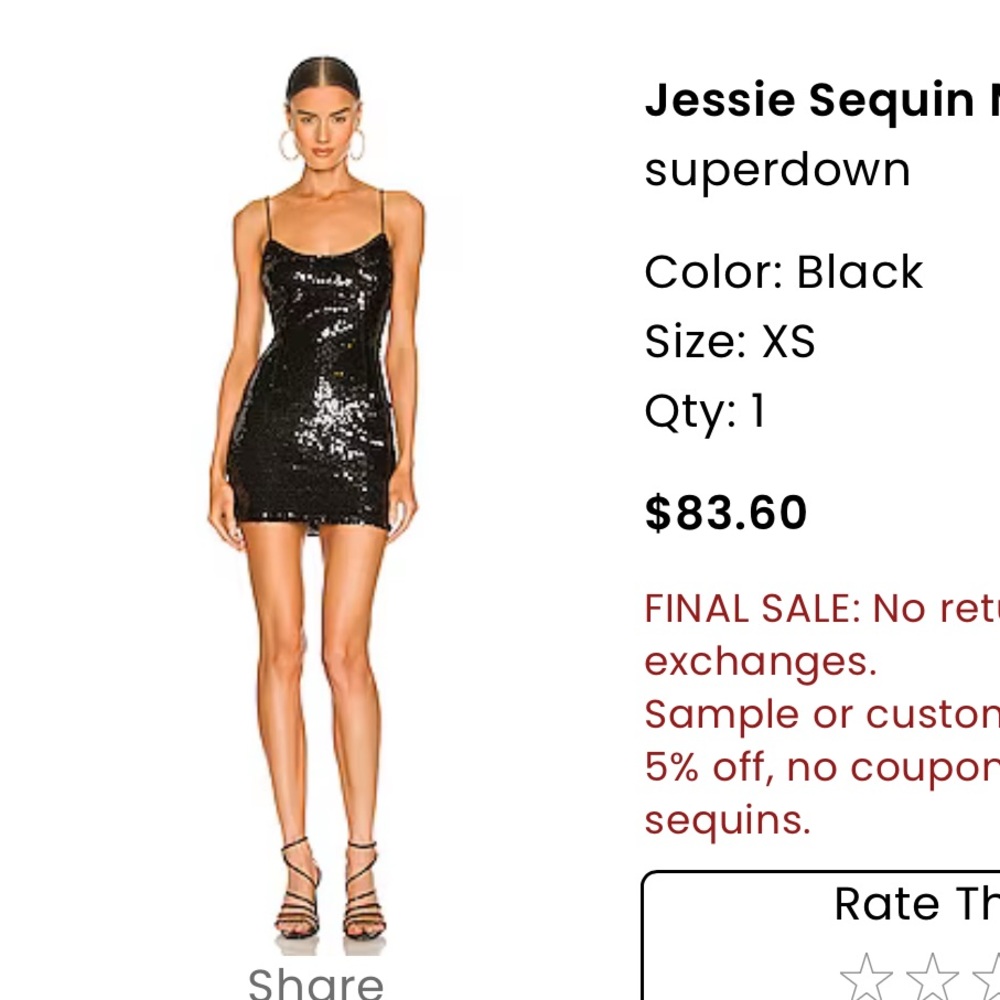 Black Sequin Mini Dress